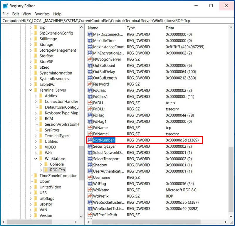 تغییر پورت ریموت دسکتاپ ویندوز 11
