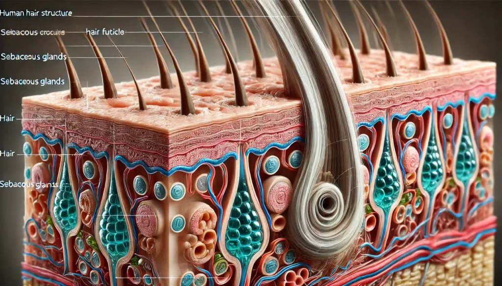 تمامی نکات درباره ساختار مو و اجزای آن